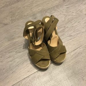 New Olive green MaxMara wedges